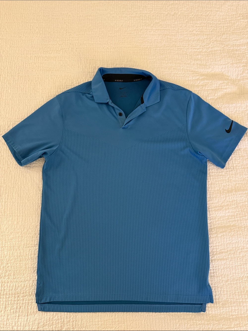 Nike Men's Blue Dri-FIT Polo Shirt - Medium